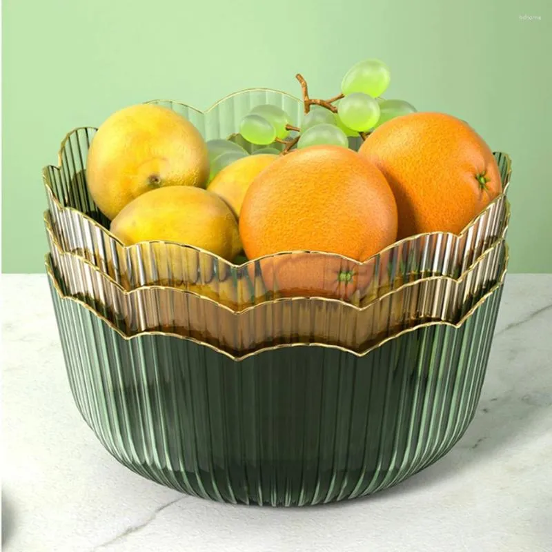 Bowls Bright And Smooth Surface Fruit Bowl Multifunctional Large Capacity Basin Stackable Design