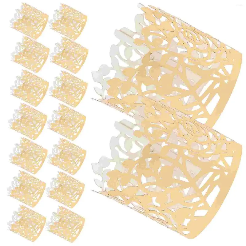 Tableau de serviette en tissu anneaux de papier anneaux pour manger des napkins du festival de mariage de la décoration de Noël