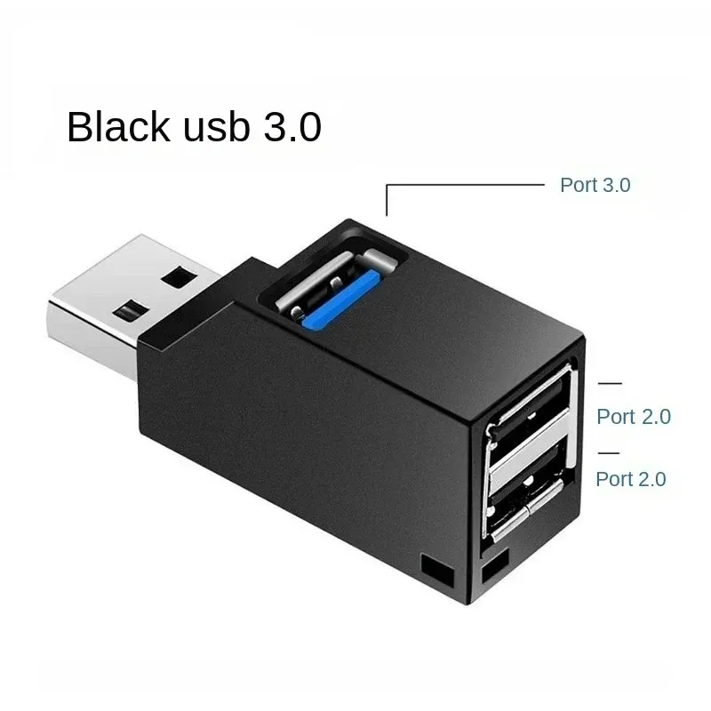 2024 USB Extender Splitter Wireless Multi-Interface Naptop One для трех смарт-автомобилей U-дисковый преобразователь USB2.0, 3.0 3 Port SplitterLaptop U Дисковый преобразователь USB2.0 3.0