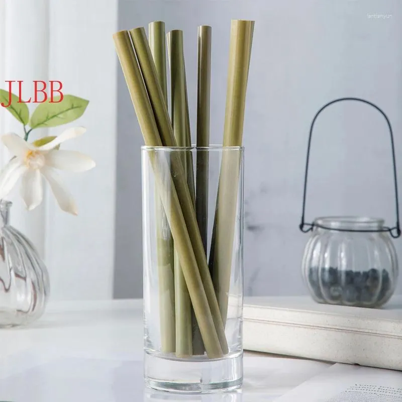 Trinken Strohhalm Bambusstroh natürlicher wiederverwendbarer Umweltschutz Weinglas Milchtee mit Reinigung der Küchenstab Accessoires