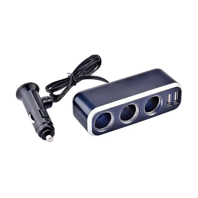 2024 DC 12V/24V 120W 3 Way Car Universal Car Scareett Lighter Adapter Sockets Illuminant Sockets 5V 3.1A إخراج موانئ USB مزدوجة شاحن الشاحن 2. لدقة سجائر السيارة ثلاثية الاتجاه