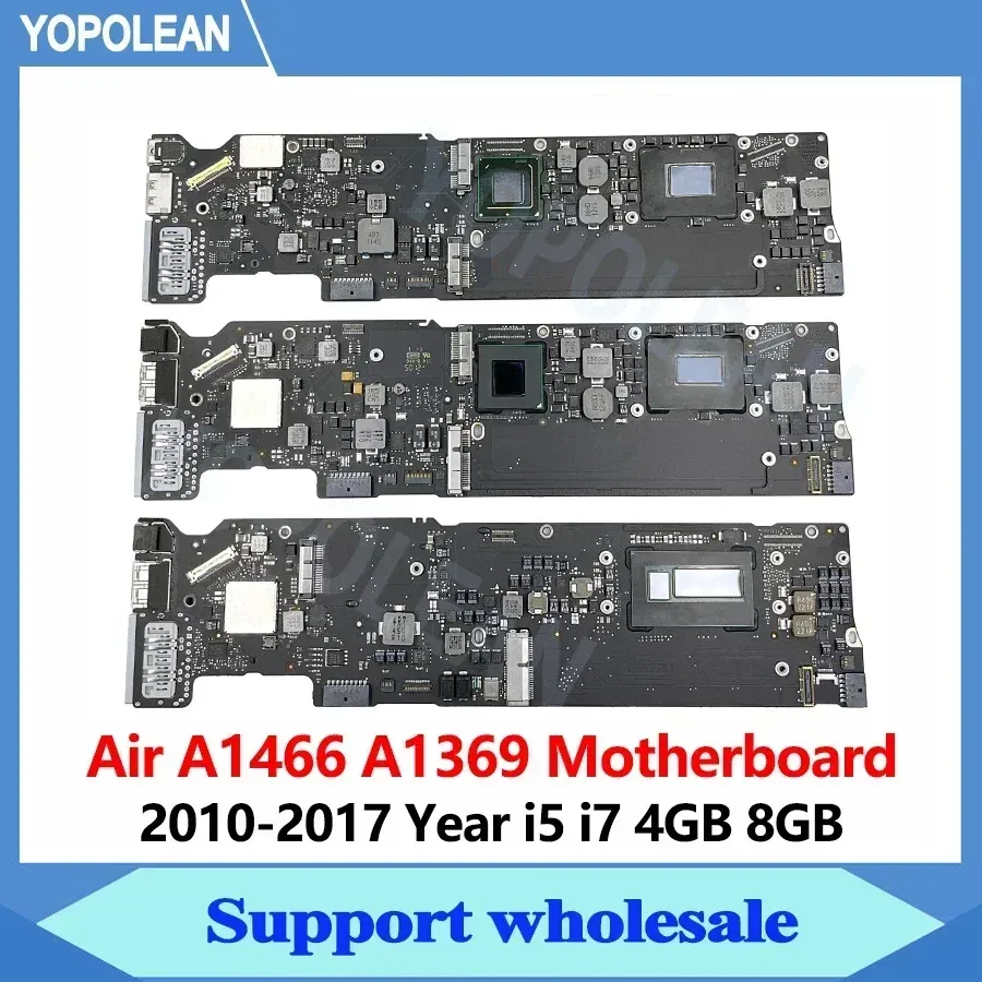 Testé mère testée A1369 A1466 Carte mère pour MacBook Air 13 "1466 1369 CORE DE CORTE DE LOGIC