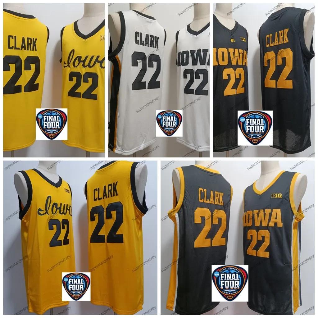 2024 nieuwste stijl Iowa Hawkeyes basketbal dames mannen jeugdjersey 22 Caitlin Clark