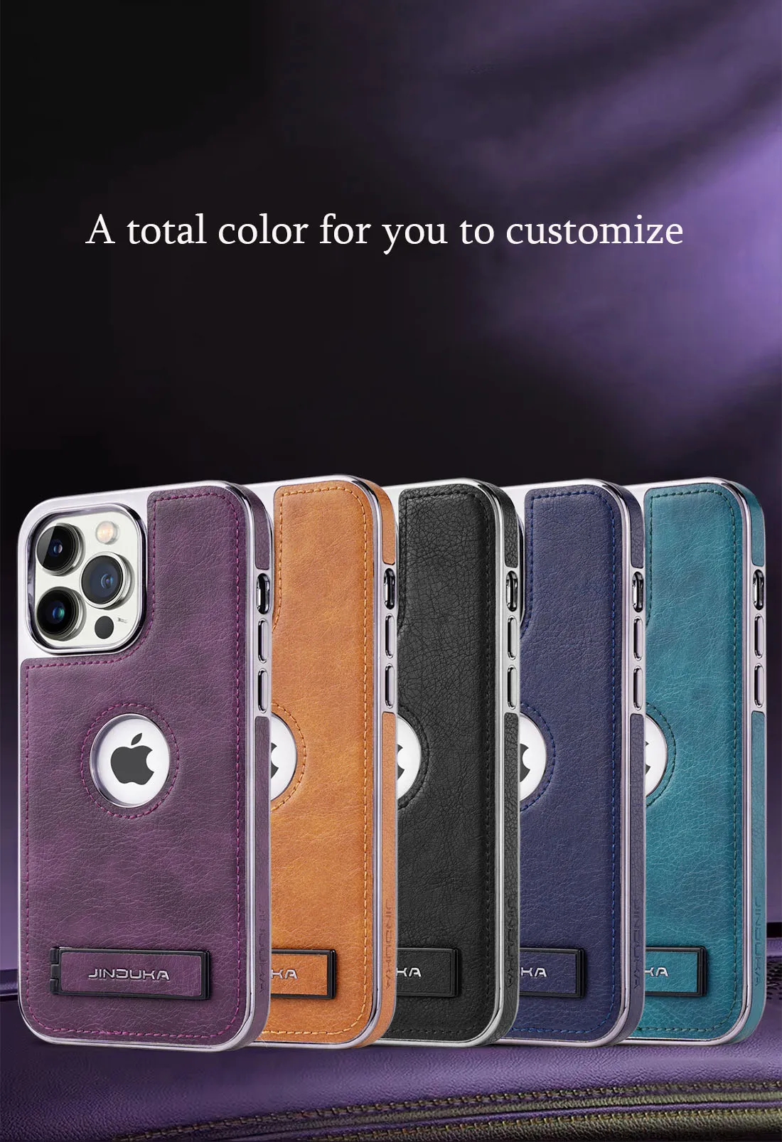 Подходит для iPhone14promax Phone Case Case All-Incluse Anti-Fall iPhone13pro/12 Высококачественный кожаный кронштейн