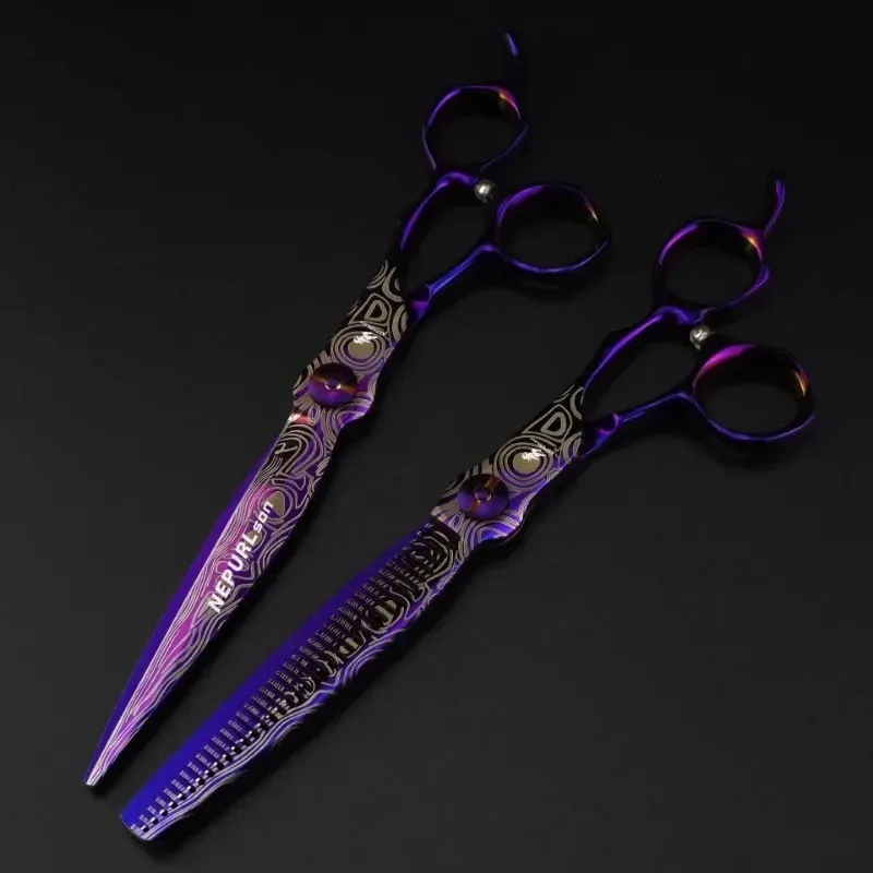 Purple Dragon Hair Scissors Professional 6