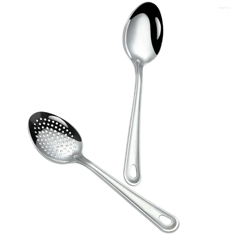 Cucharas 2 PCS Utensil ranurado de hogares Servicio multifuncional de la cuchara portátil para cocina