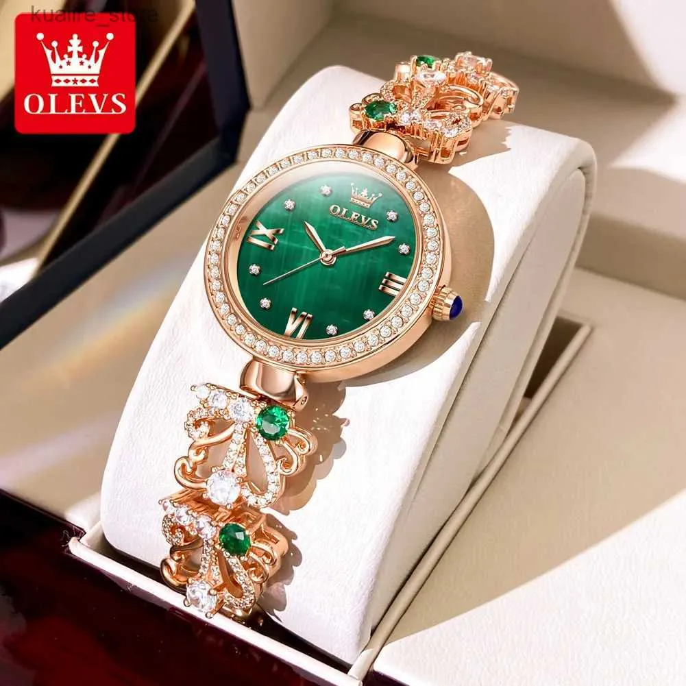 Frauen Uhren Olevs 9958 Retro elegant für Frauen wasserdichte Luxus -Luxus -Original -Quarzgelenk klassische Diamond Fashion Damen ES L240402