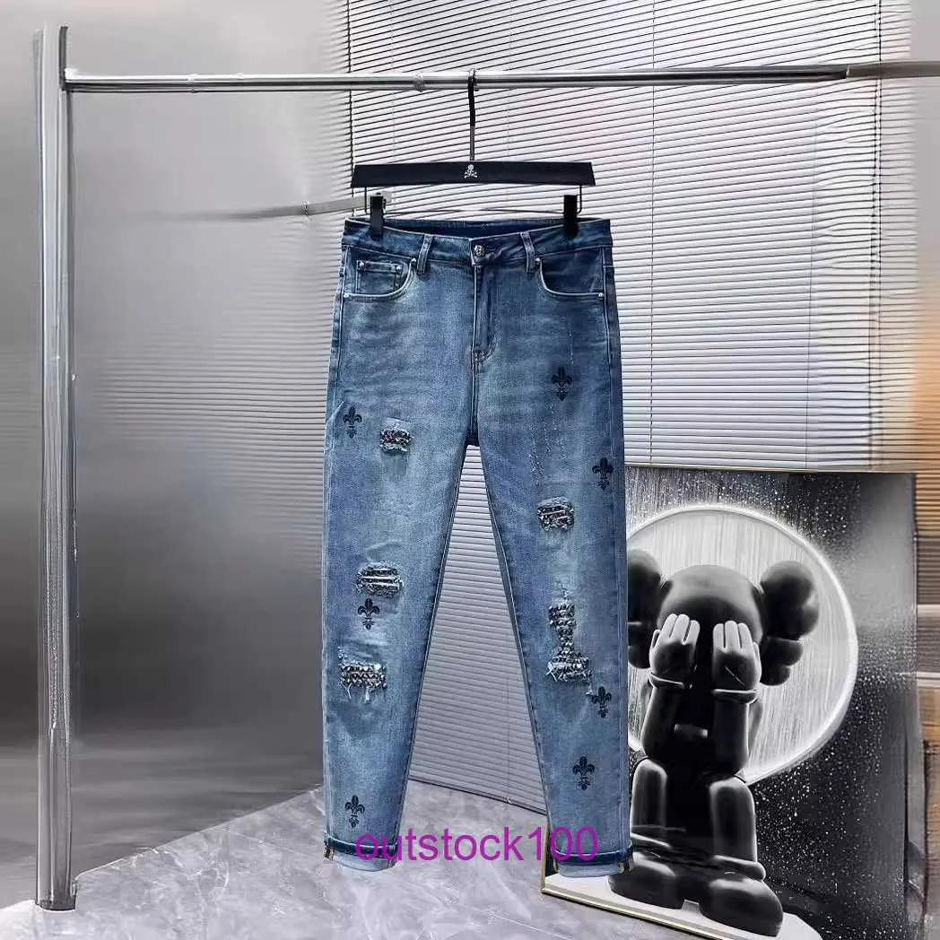 Роскошные потажные дизайнерские джинсы Mens Joggers Fashion Mens Designer 23SS версия Heart