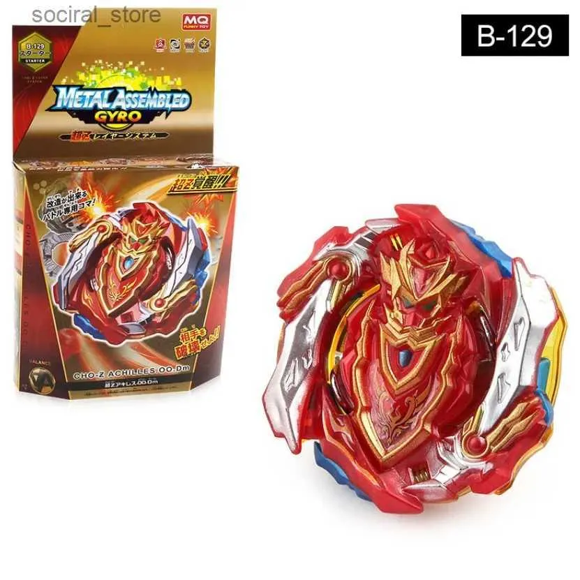 TOP TOP B-X TOUPIE BURST BEYBLADE TOP B-129 Cho-Z ACHILLES.00.DM B129 Starter مع قاذفة مسطرة ثنائية الاتجاه YH2044 L240402