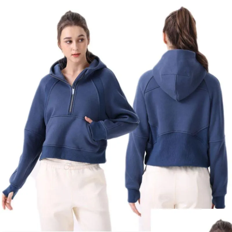Yoga Outfit Wear Perfect Oversized Fall Winter Womens P Sweater Sports Hooded Round Neck Long Sleeves Drop Delivery Outdoors Fitness S Dhaqv
