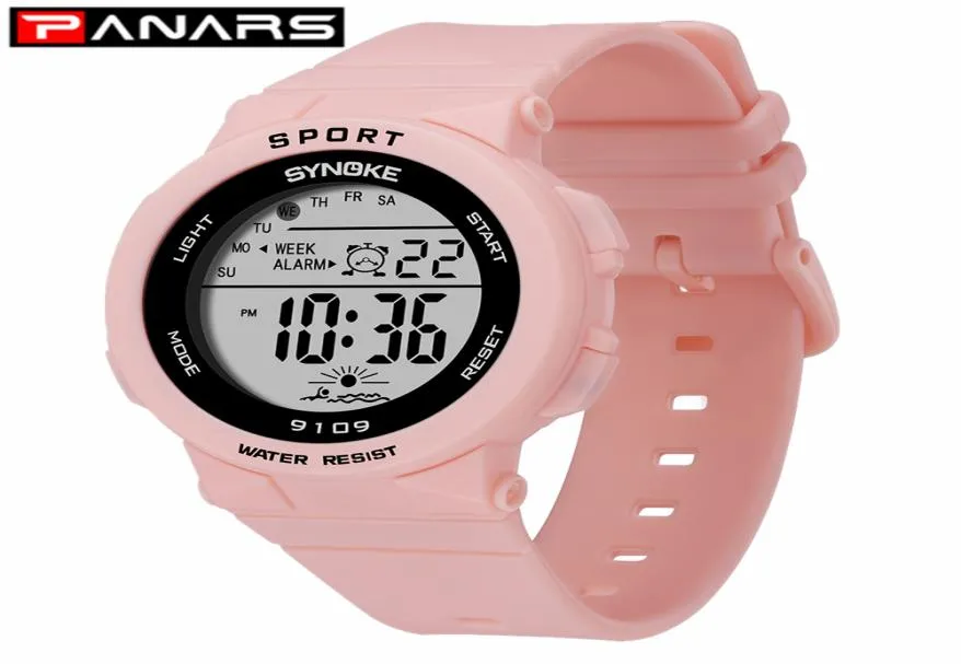 Panares moda moda luzes led coloridas crianças estudantes assistem à prova d'água Women Women Distão Data de Esportes Casual Sports Watch7154959