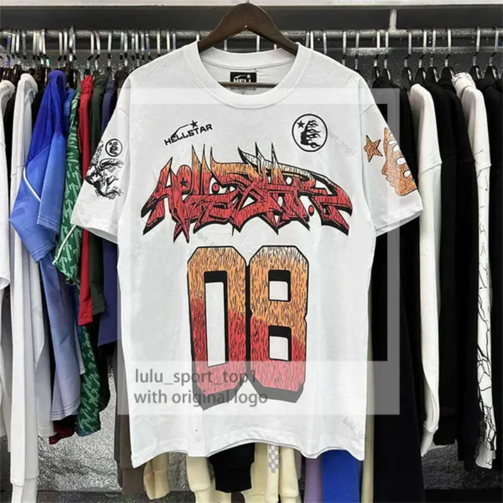 2024 Sleeve Tee Men Women High Quality Streetwear Hip Hop Fashion T Shirt Hell Star Hellstar Short 03 1731