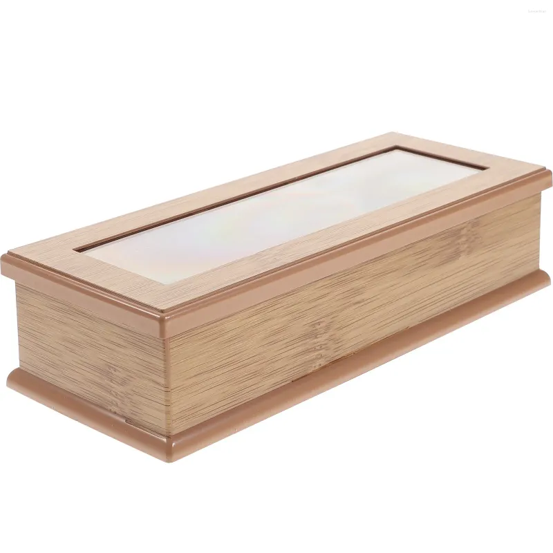 Kitchen Storage Wood Grain Chopsticks Box Spoon Fork Holders Wooden Brackets Food Container Kitchenware