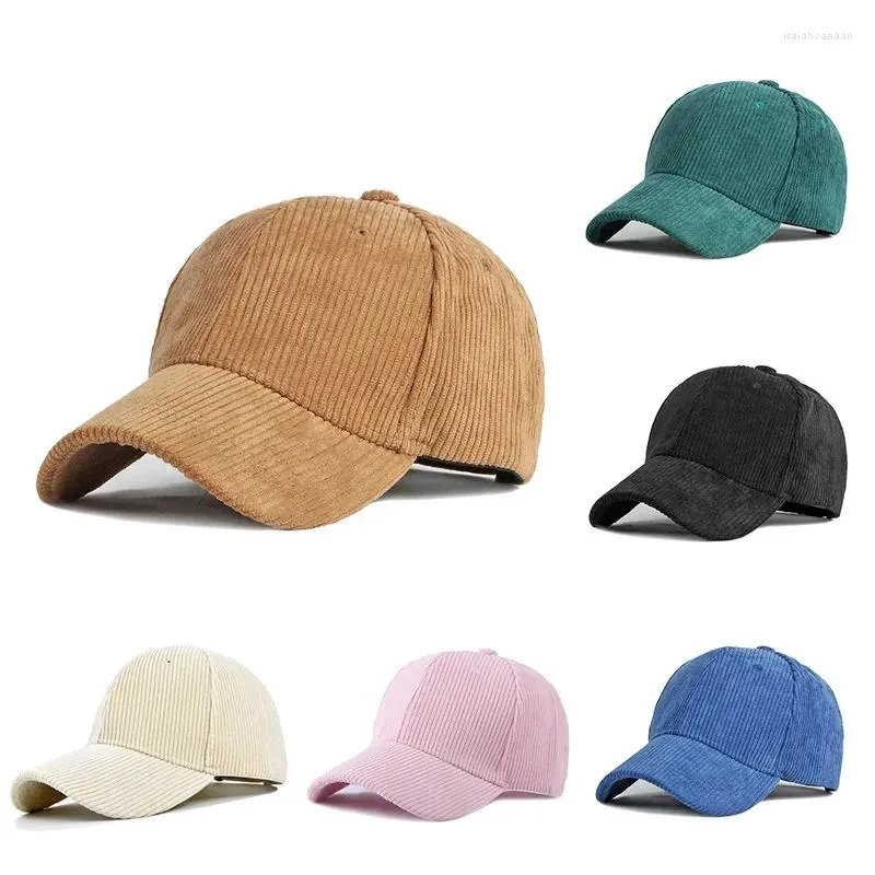 Ball caps dames herfst winter hoed heren corduroy honkbal pet naipback hiphop unisex retro vintage gorras gewassen katoenen zon hoeden