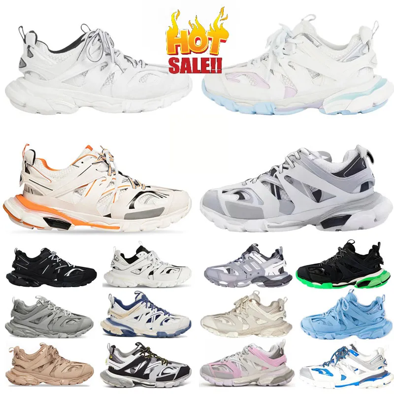 Designer Seankers Chaussures pour hommes femmes Track 3 3.0 baskets Luxury Trainers Triple Black Blanc Rose Blue Orange Ye DDE Taille 36-47