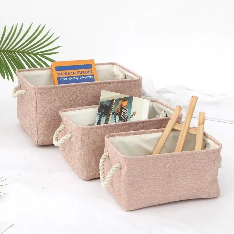 2024 Supplies Home Pliage Linen Organisateur Box Baby Toys Toys Chook Book Gadget House Office Basket Basket pour bébé Toys Storage