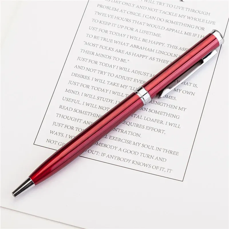 NEW Cheap Advertising Signature Ballpoint Pens High Quality Metal Writing Pen School Office Writing Supplies Stationery 