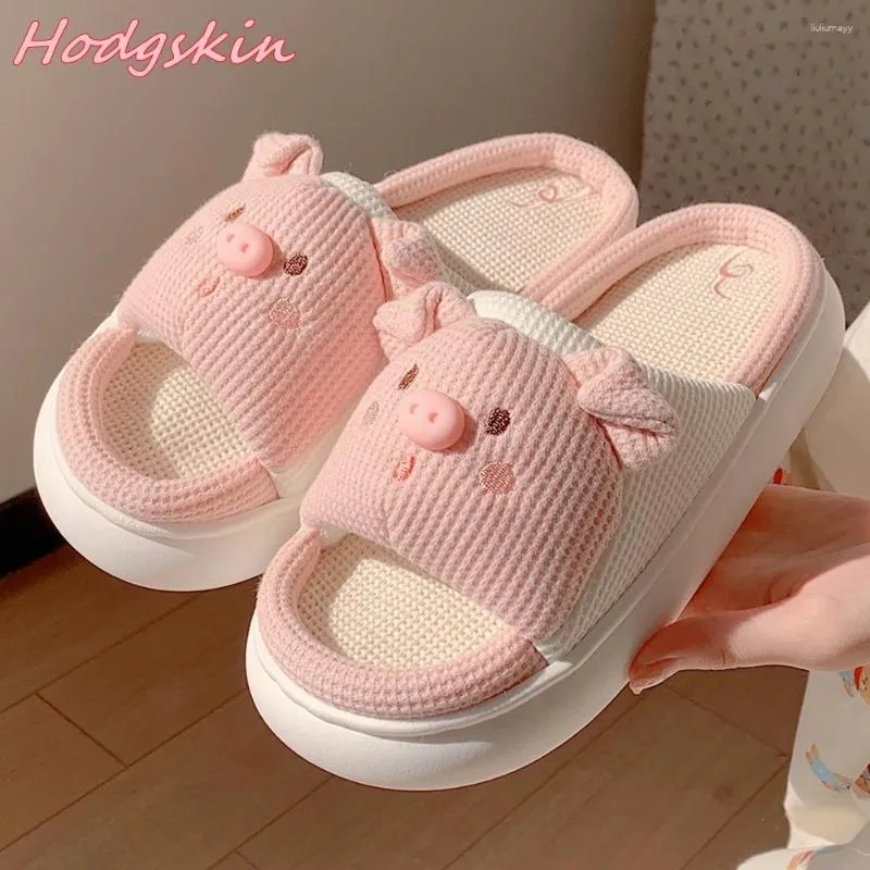Slippers roze witte gemengde kleuren voor vrouwen lente herfst ronde teen slingback flat met nieuwigheid mode dikke zool schoenen