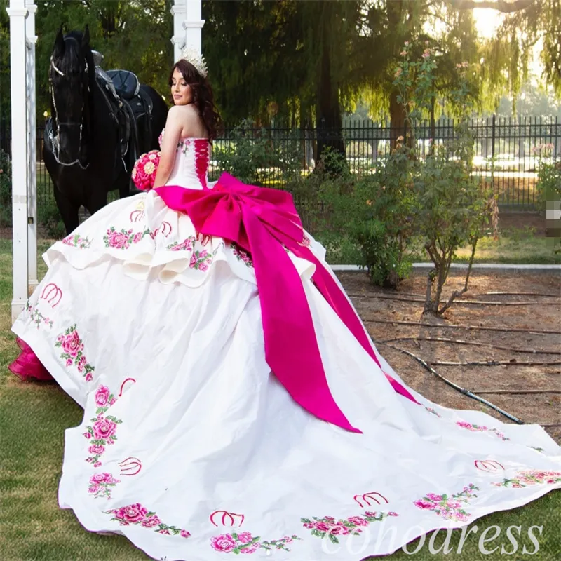 white with pink quinceanera dresses Quinceanera Collection 26051 DRESS GALAXY