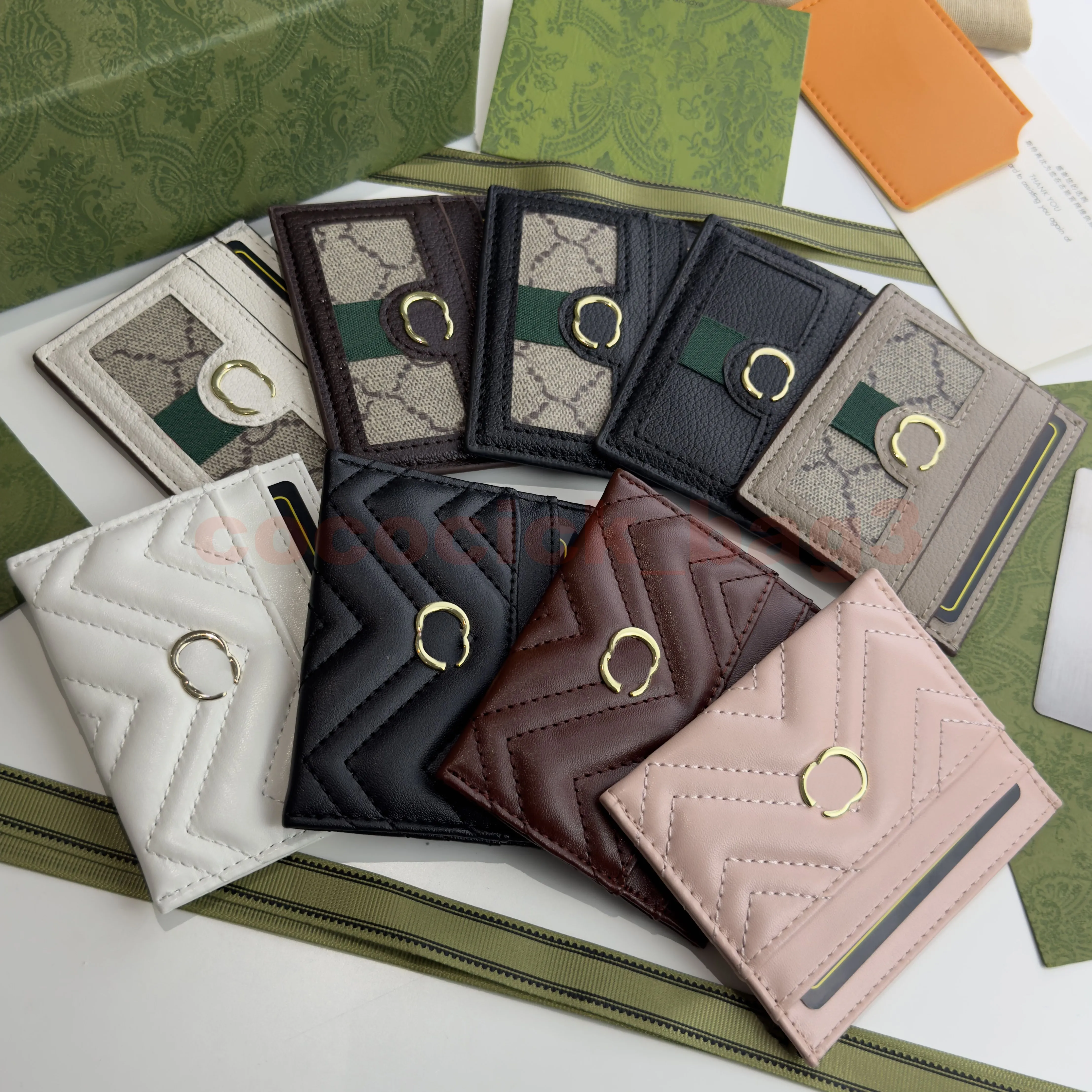 Designer Marmont Card Holders Bag ophidia card case Mini Wallet Fashion Coin Cardholder Wallet Passport Holder Clutch Leather Coin Bag Key Pocket Belt Case