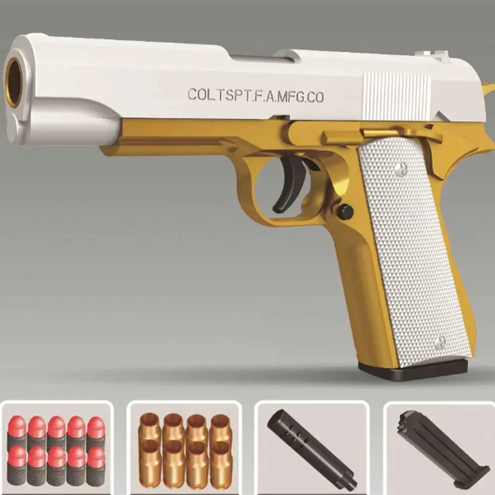 Shell Ejecting Toy Gun For Kids Boys Soft Bullets Gun Birthday Gift ...