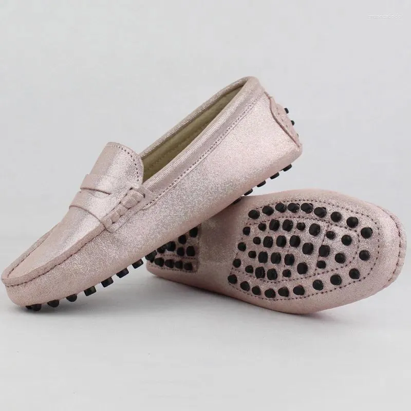 Zapatos informales 2024 Llegadas Mujeres Genuinas Loqueros de cuero Mocasins Fashion Slip On Flats