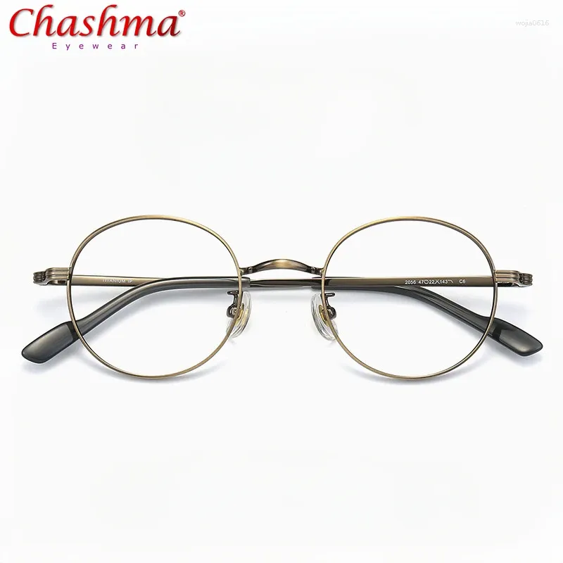 Solglasögon ramar retro vintage glasögon mode ultralätt titan glasögon liten storlek myopia optisk recept glasögon ram man