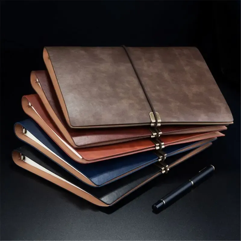 Notebooks Pu Leather Note Book Cover Spiral Notebook A5 Planner Organizer Notebook Travel Journal Diary 6 Ring Binder Stationery