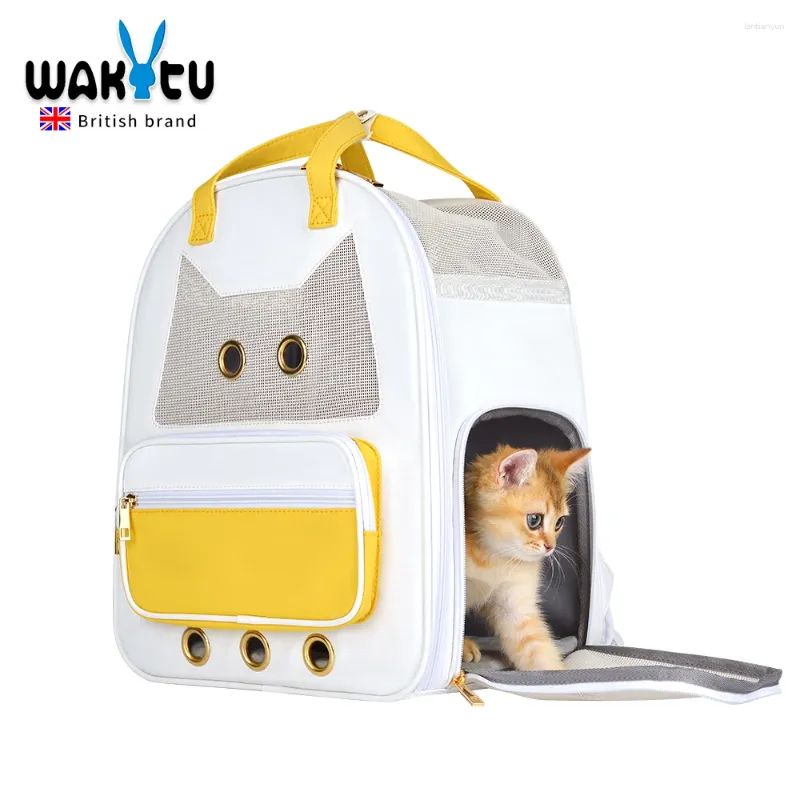 Cat Carriers Wakytu Bag Portable Backpack Pet Large Capacity Breathable Supplies Carrier Outdoor Travel For Dog