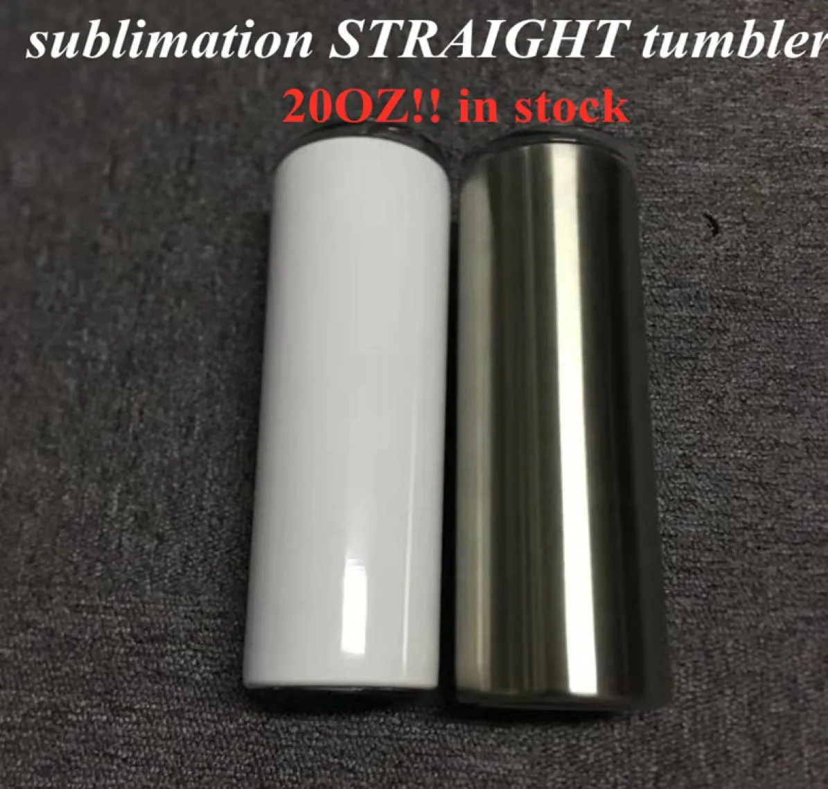 Sublimation 20oz Straight Tumbler Gleicher Durchmesser Skinny Tumblers Edelstahlbecher Vakuum Isoliertes Reisebecher PR USA UK 5320346