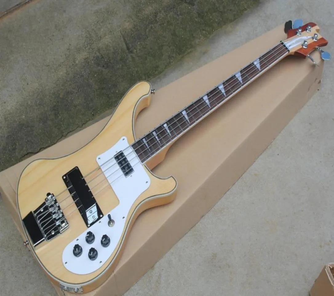 4 strängar Rosewood Fingerboard Original Body Electric Bass Guitar med Chrome Hardware White PickGuard Erbjudande Anpassning7592613