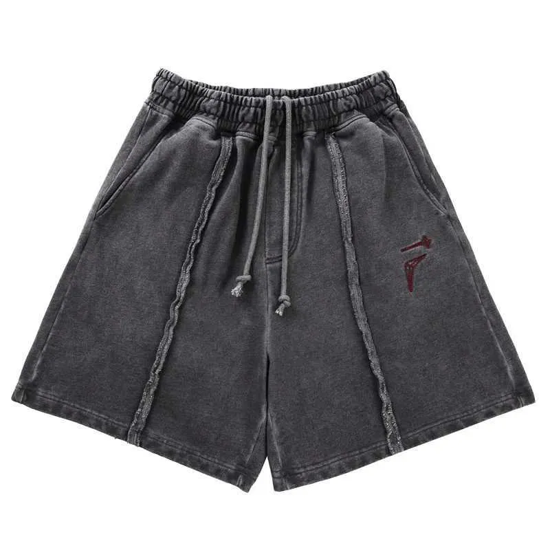 Vintage Washed Embroidered Thug Club rawgear shorts for Men