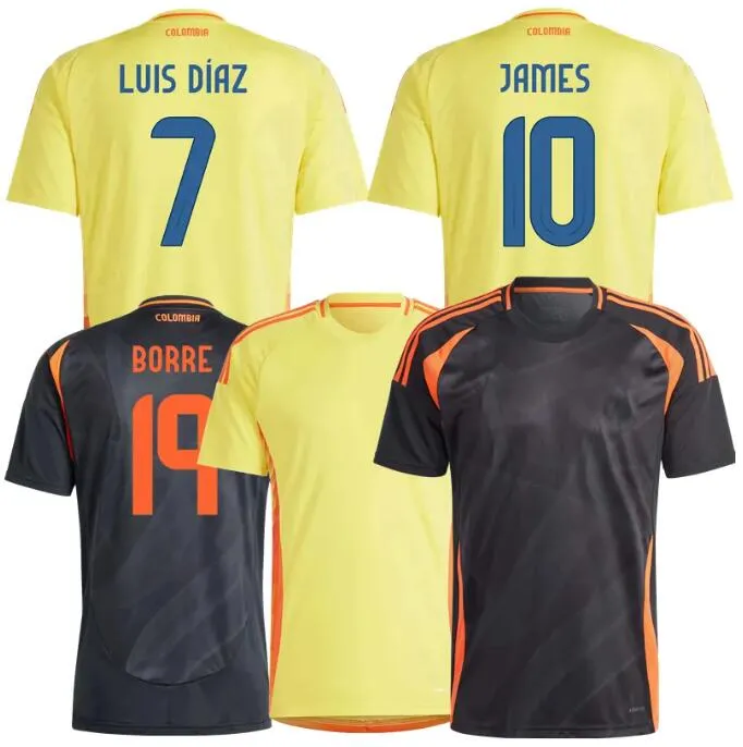 James 2425 Colômbia Soccer Jerseys Kit Kit Columbia A camisa de futebol da equipe nacional de columbia