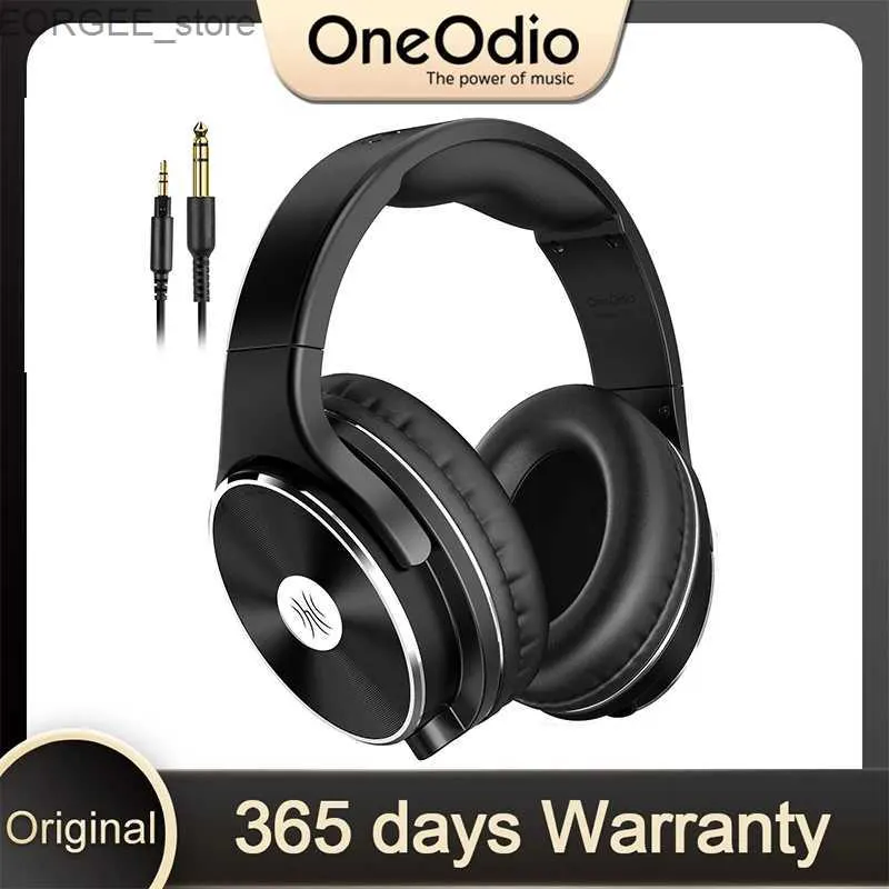 Tear fones de ouvido do celular OneODio Studio HiFi fechou a volta sobre o ouvido com fio dual jack profissional monitor de estúdio mixando fones de ouvido para guitarra pc y240407