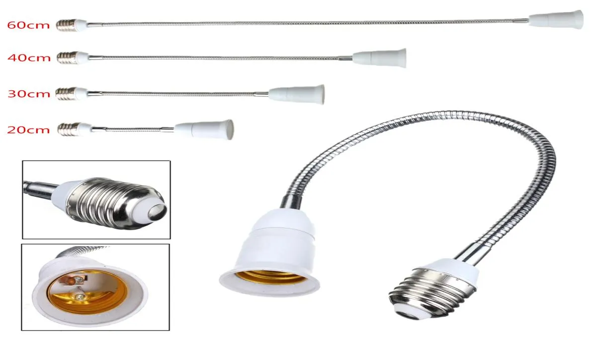 E27 till E27 Flexibel förlängningsledning LED -glödlampa Lampbashållarens skruvuttag Adapter Konverterare2256657