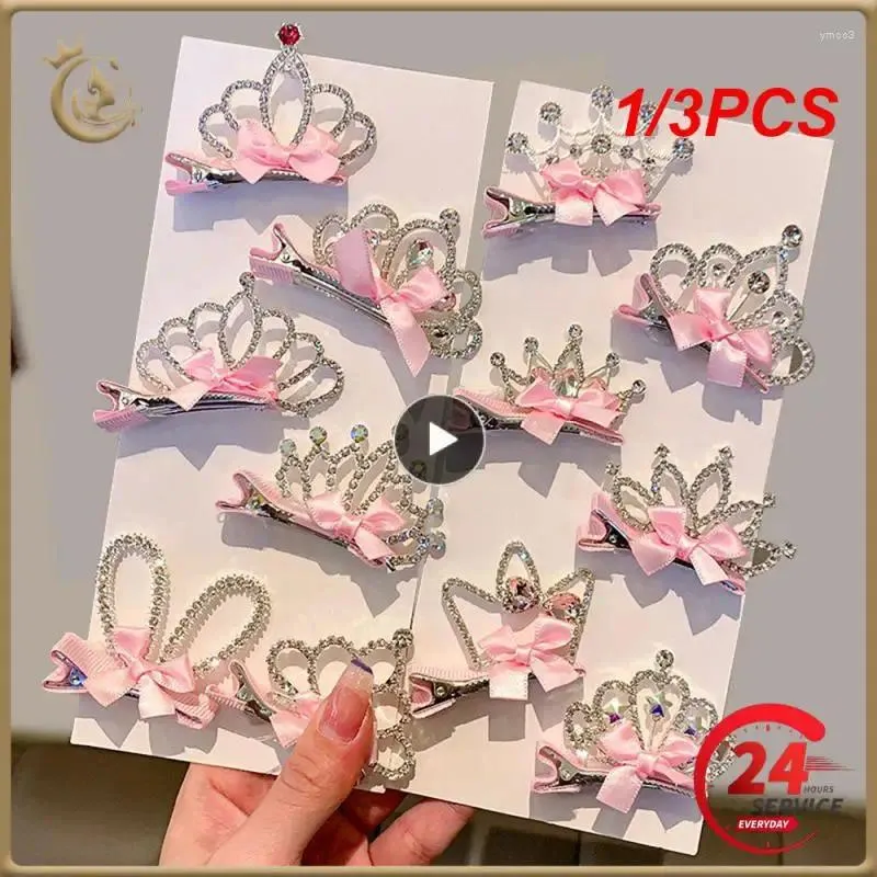 Haarclips 1/3 % Crown Hairpin Children's Headwar Baby Girl Princess Clip Accessories Little Rhinestone