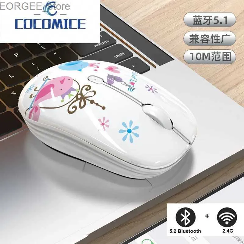 Möss M101 Portable Bluetooth Mouse Dual Mode Office Business Computer Game Wireless Mouse Raton Inalambrico Mute Mice Y240407