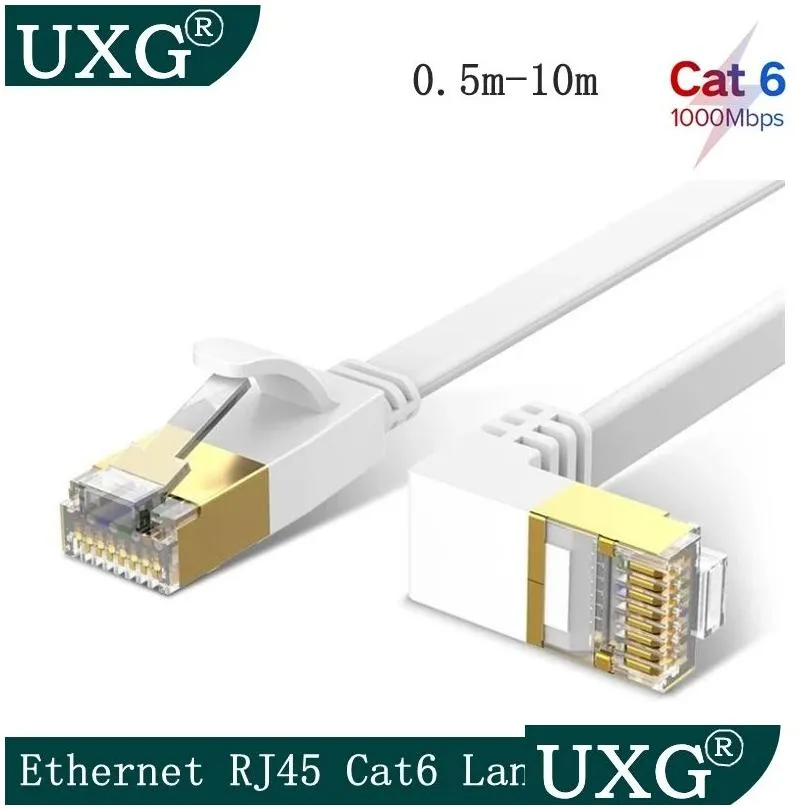 Случаи для ноутбуков рюкзак 90 градусов Cat6 Flat Ethernet 1000 Мбит / с 250 МГц RJ45 сетевой патч -шнур локальный локальный