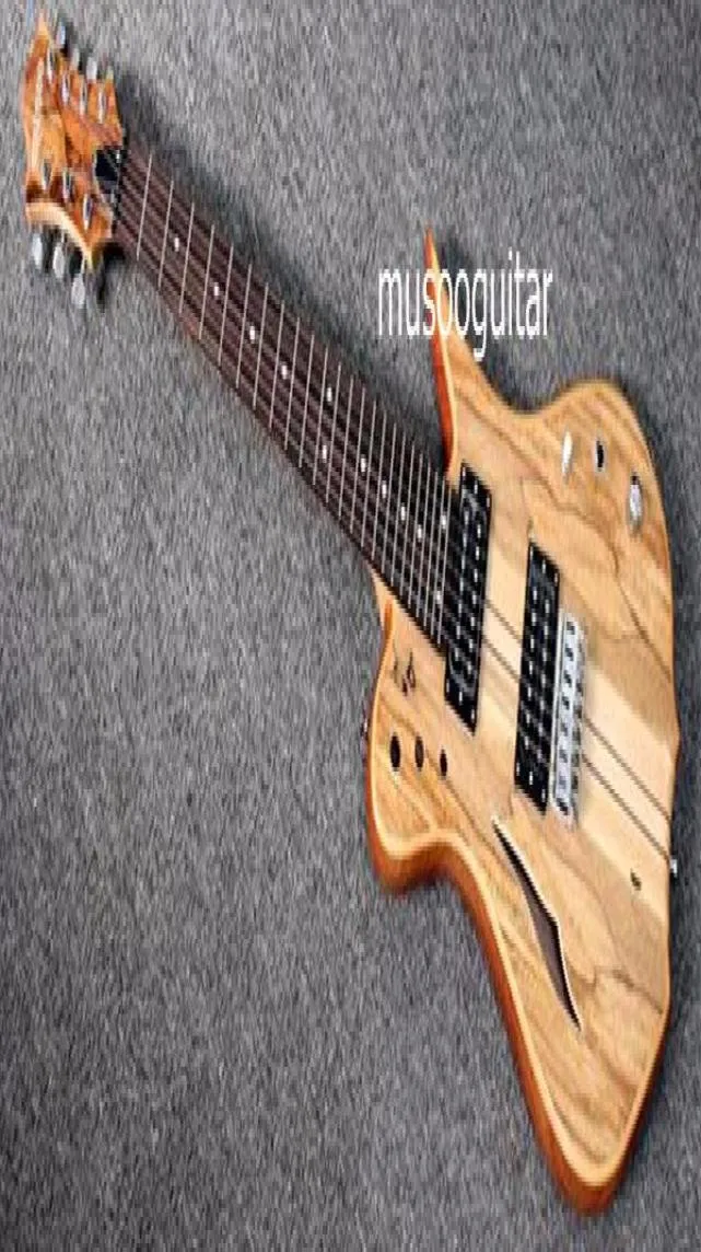 Новый бренд Electric 7 String Guitar с полугодным кузовом -блокирующим тюнером Neckthru9685823