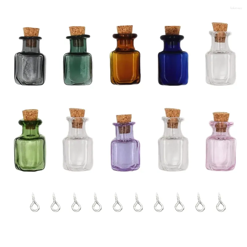 Vases 10 Pcs Glass Carafe Jars Sealed Bottle Sample Containers DIY Crafts Bottles Mini