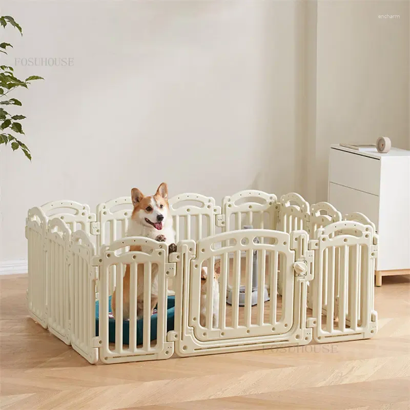 Cat Carriers Nordic Indoor Dog Cages Small Medium Cage Villa Kennel Creative Puppy Large Space House With Fenced Pet Supplies