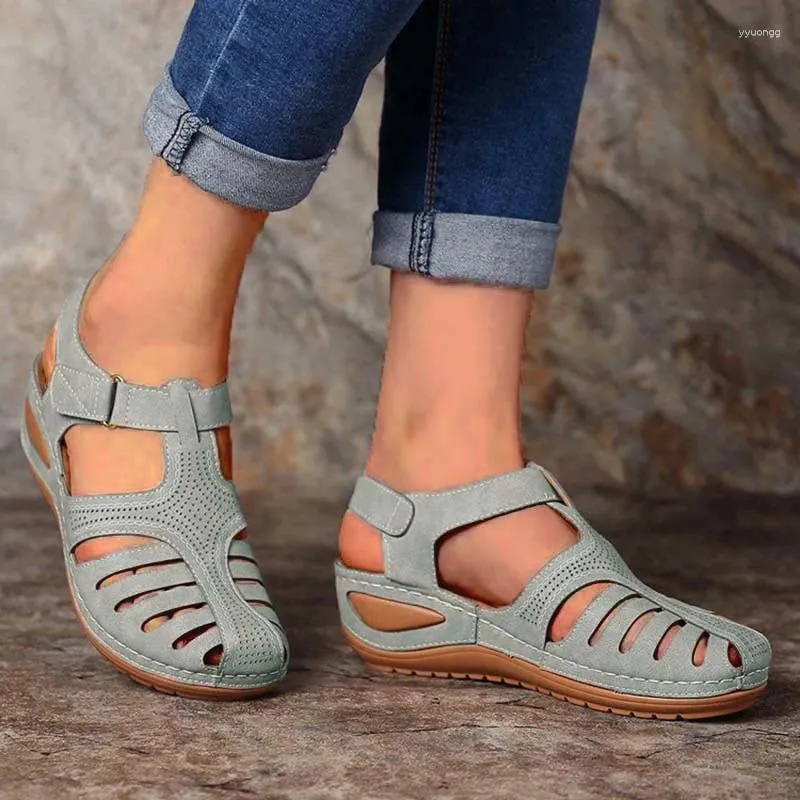 Sandals sapatos mulheres verão macio confortável confortável não deslize o deslizamento básico feminino em calçados de cunha leves feminino mulher