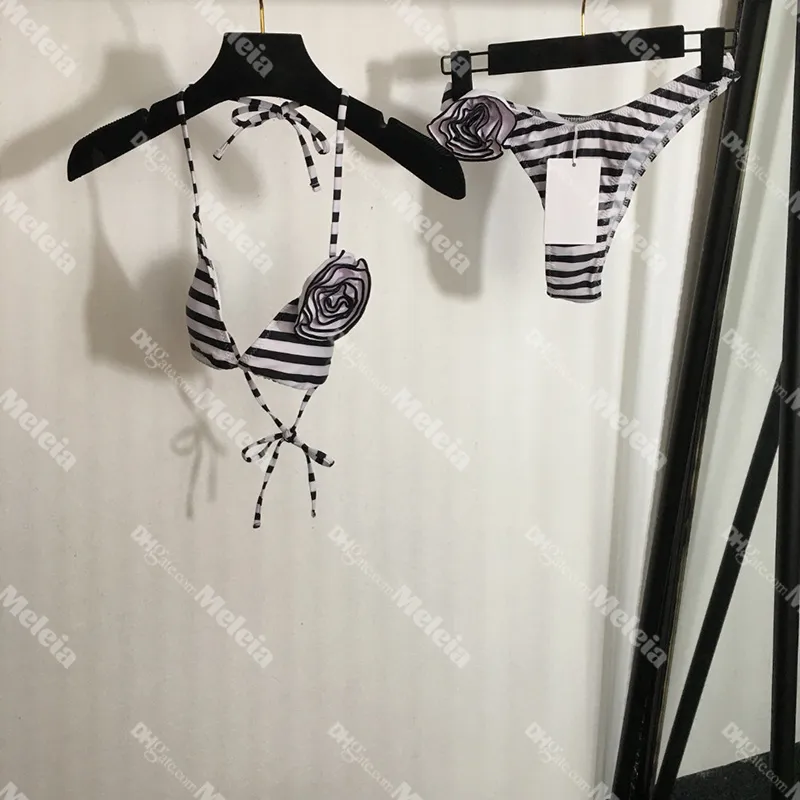 Biccioli per bikini da bagno a strisce a strisce con una vita da bagno a bassa vita a basso punto di costume da bagno a bassa nuoto sexy da spiaggia sexy da spiaggia