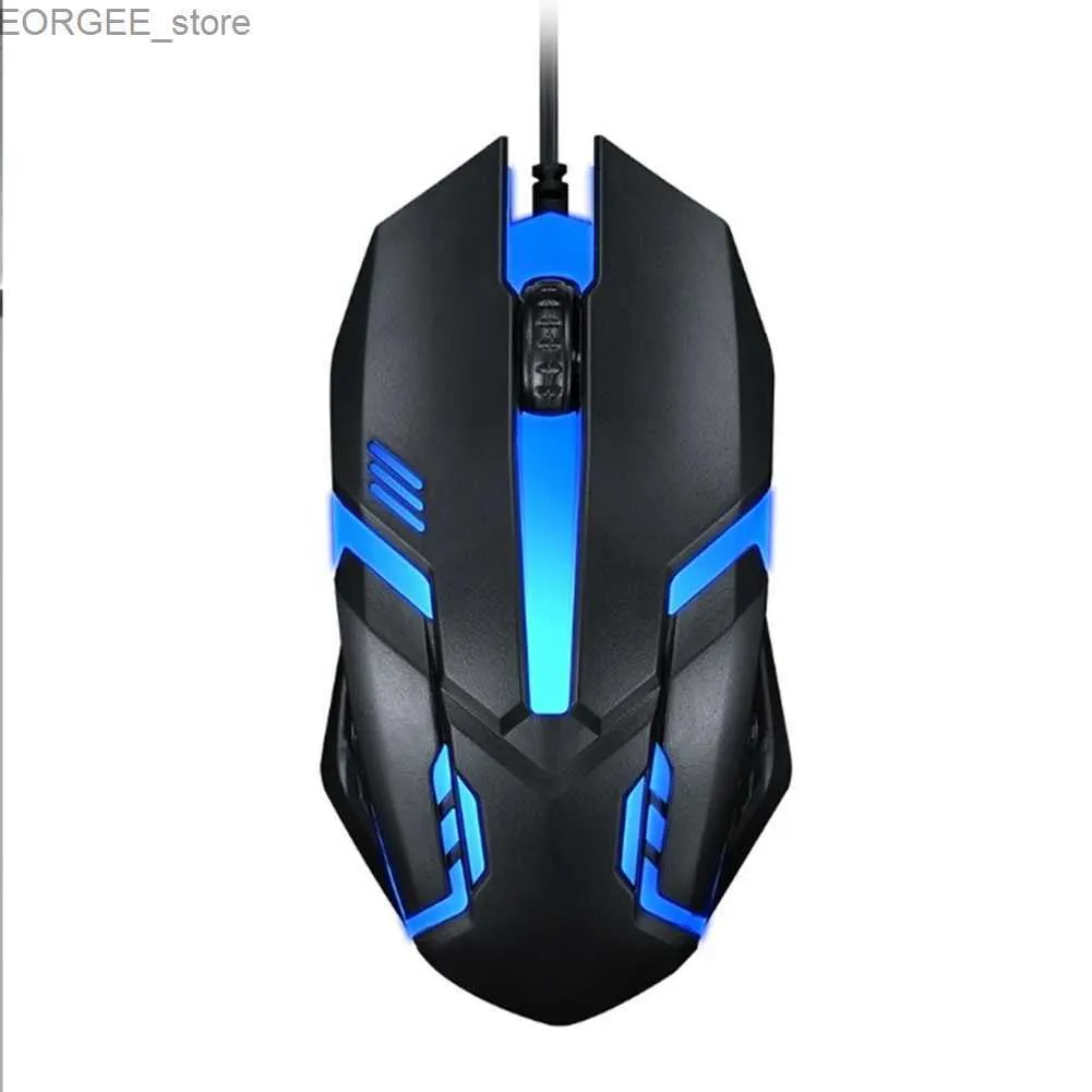 Mice 120cm USB 5500dpi 2-button LED wired mouse ergonomically designed commercial mouse accessory for gaming offices Y240407