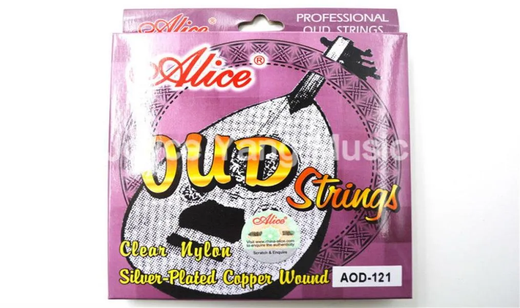 Alice AOD121 OUD Strings Clear Nylon Silverplated Copper ound 12string Wholes3524592