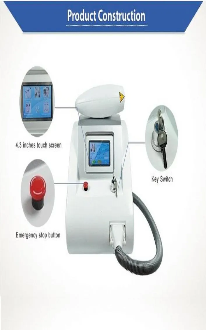 2000mj Pekskärm Q Switch ND YAG Tattoo Removal Machines Pigment Removel 1064nm 532nm 1320nm DHL Gratis leverans3904049