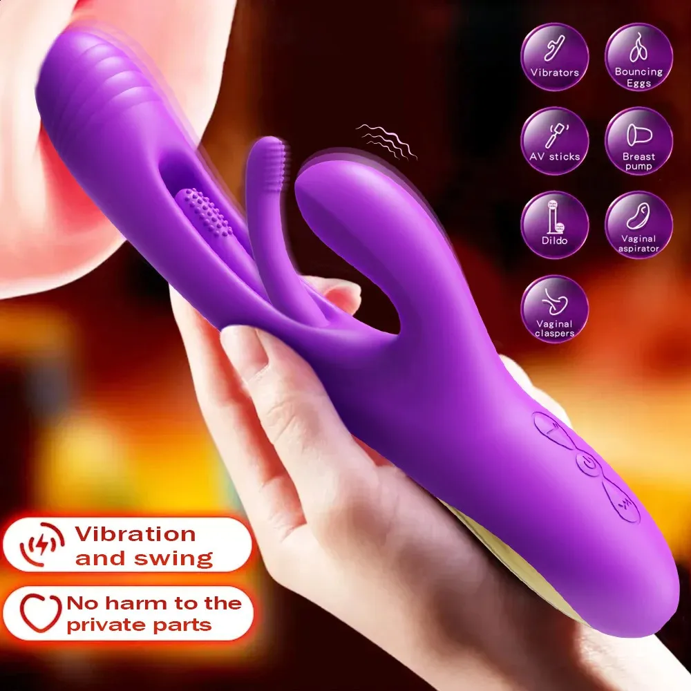 2023 Rabbit Taping GSPOT Patting Vibrator for Women Clitoris Clit Stimulator krachtige 21 modi Sekspeelgoed Vrouwelijke goederen Volwassenen 240326