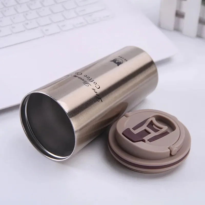 500ML Thermos Mug Coffee Cup with Lid Thermocup Seal Stainless Steel vacuum flasks Thermoses Thermo mug for Car My Water Bottle