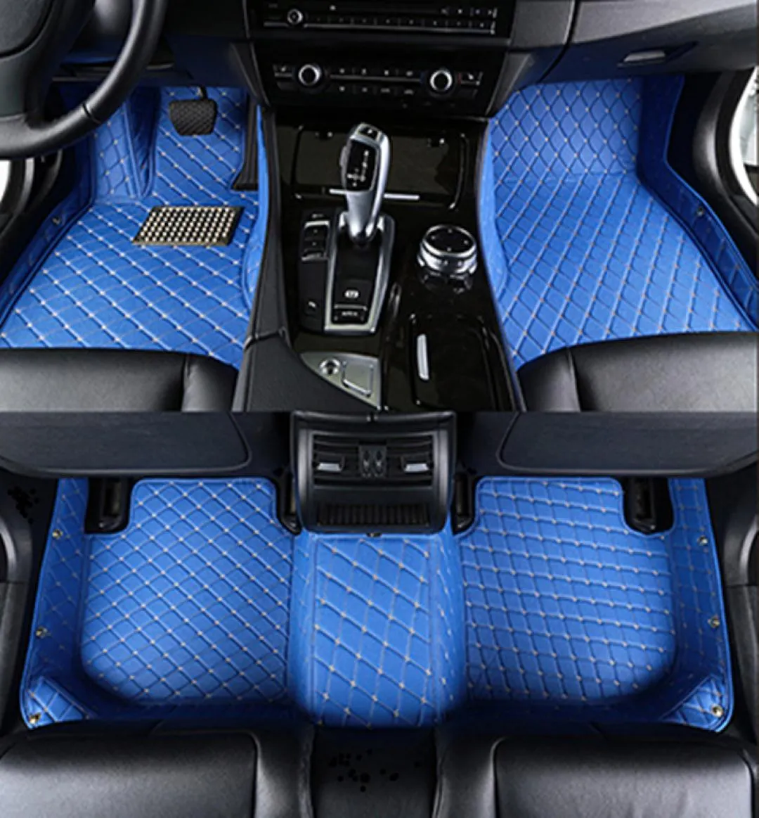Artificial leather car floor mats for vw polo sedan golf tiguan jetta touran touareg auto accessories6878900