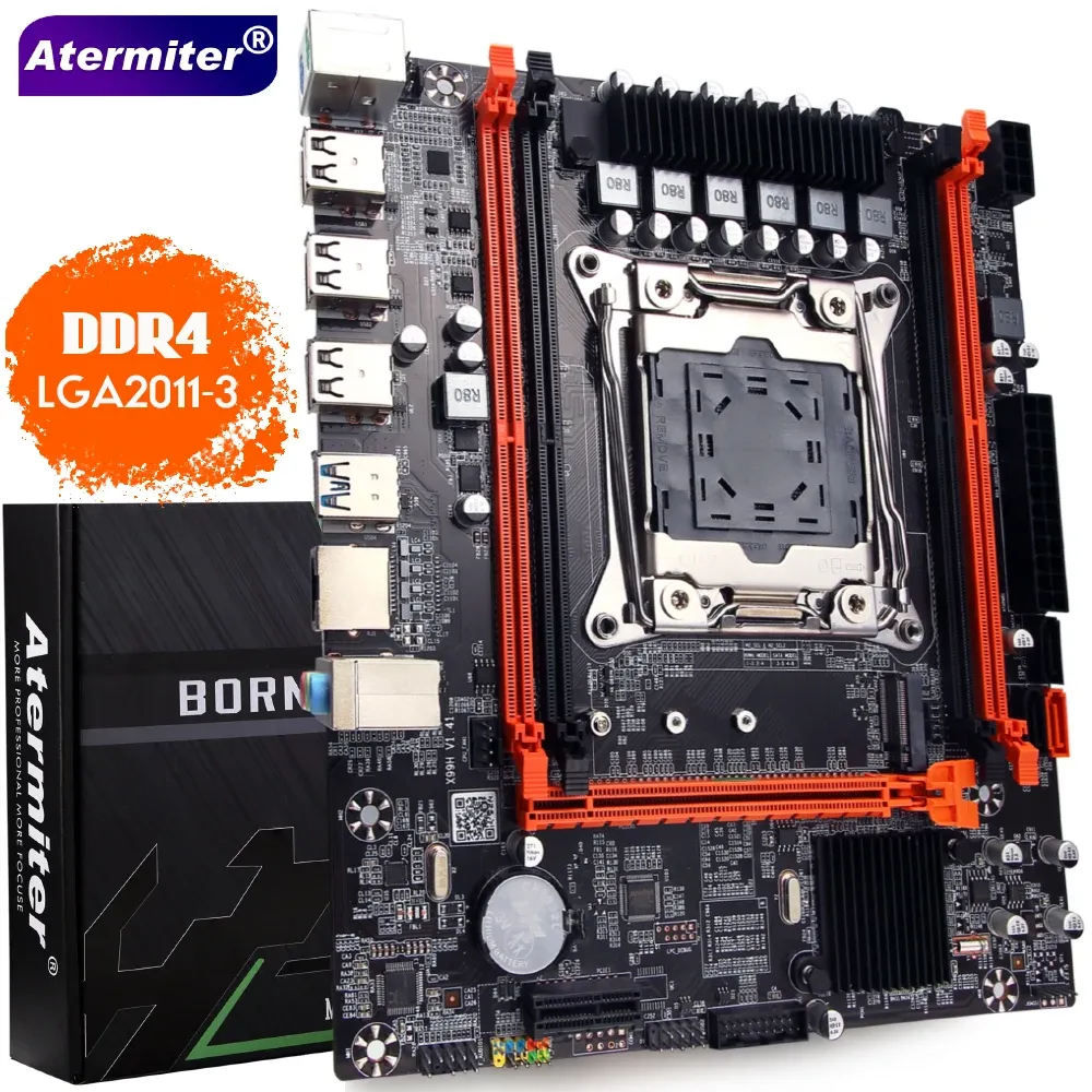 Motherboards Atermiter D4 X99 Motherboard Slot LGA20113 USB3.0 NVME M.2 SSD Support DDR4 REG ECC Memory and Inter Xeon E5 V4 V3 Processor